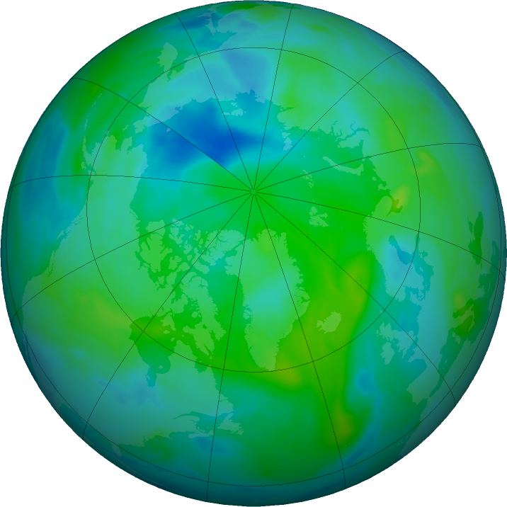 Arctic ozone map for 06 September 2016